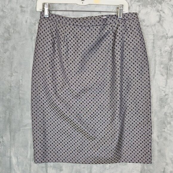 Kasper Dresses & Skirts - Kasper Dress Pencil Skirt Size 12 gray black geometric print lined